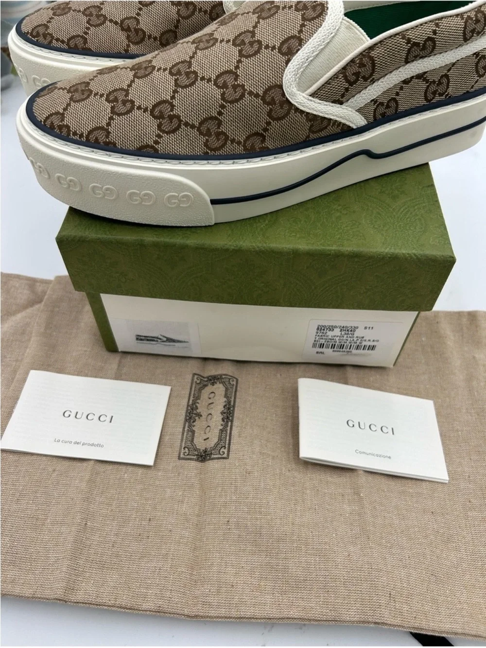 Women’s Gucci tennis 1977 slip on sneakers size 38.5 made in Italy